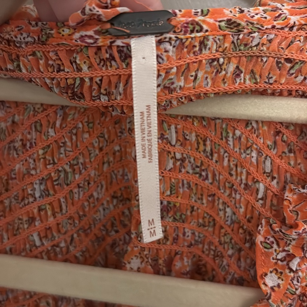 Free People Orange Floral Lela Dress - Picture 4 of 5